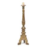 CANDLESTICK IN GILTWOOD 19TH CENTURY