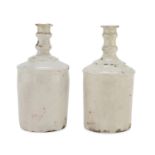 PAIR OF MAJOLICA FLASKS 18TH CENTURY