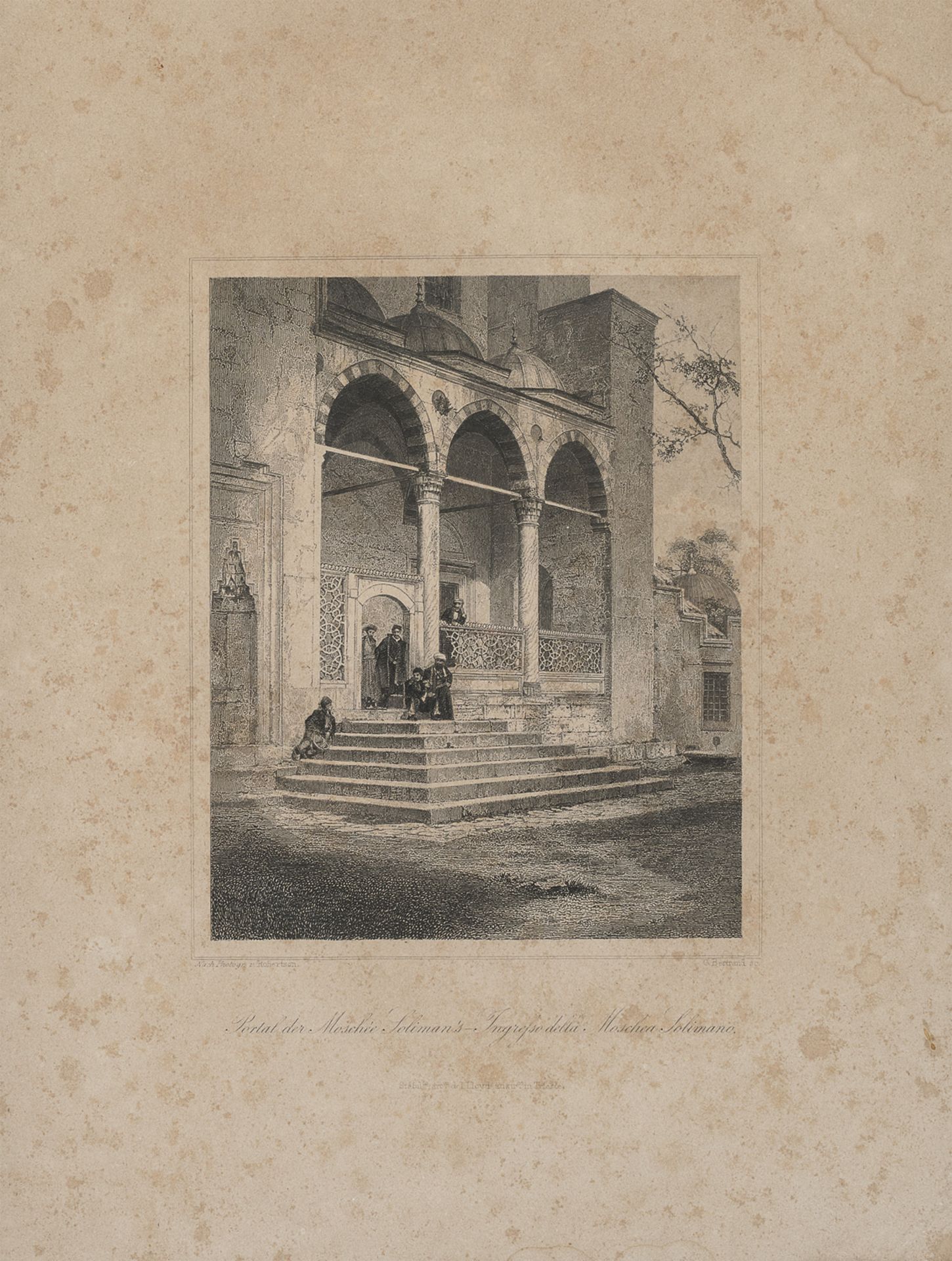 FIVE PRINTS OF ARAB VIEWS LATE 19TH CENTURY - Image 4 of 4