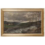 OIL PAINTING OF A LANDSCAPE 20TH CENTURY