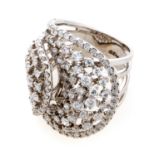 WHITE GOLD RING WITH DIAMONDS