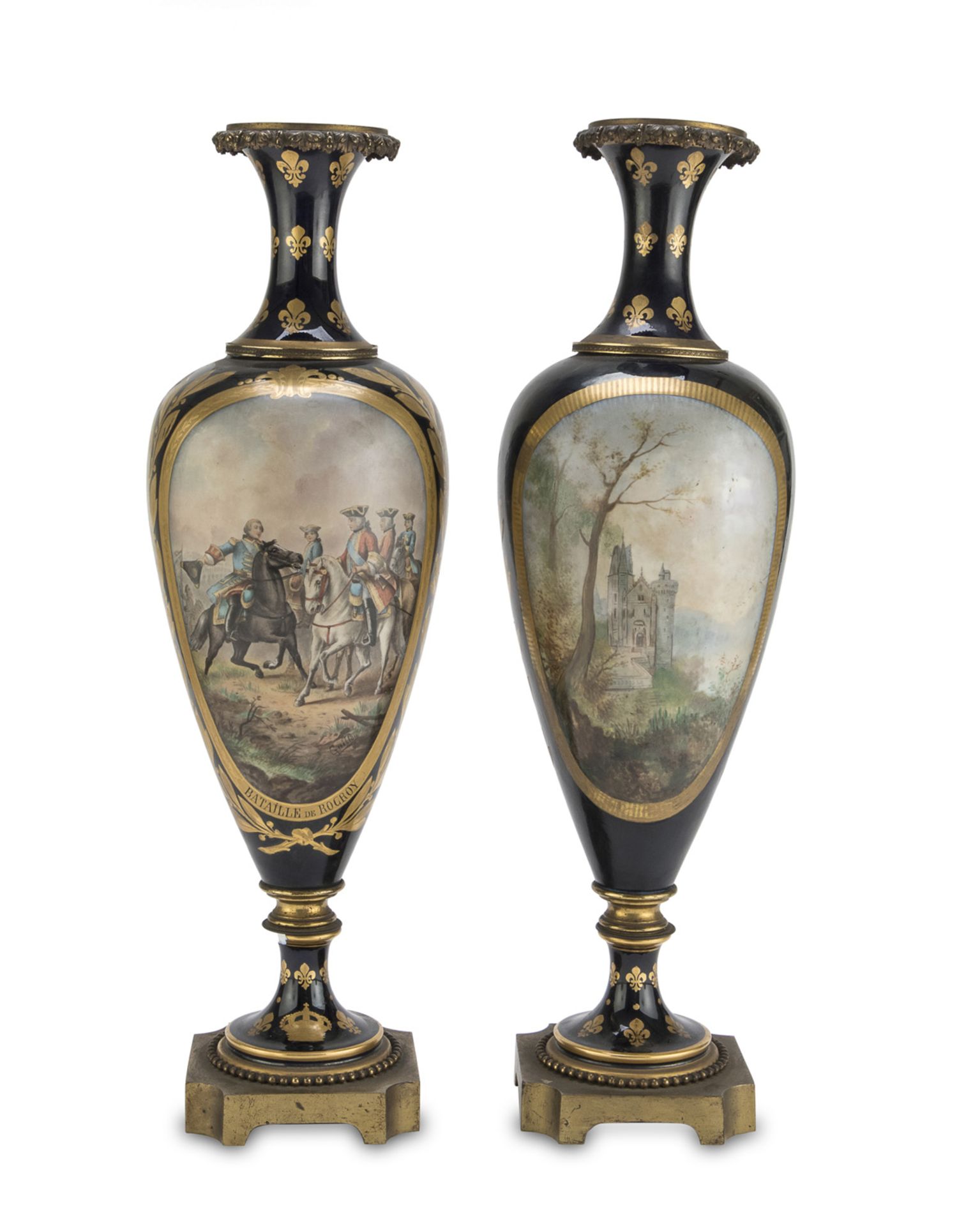PAIR OF SEVRES PORCELAIN VASES LATE 19TH CENTURY