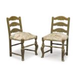 PAIR OF FIREPLACE CHAIRS 19TH CENTURY