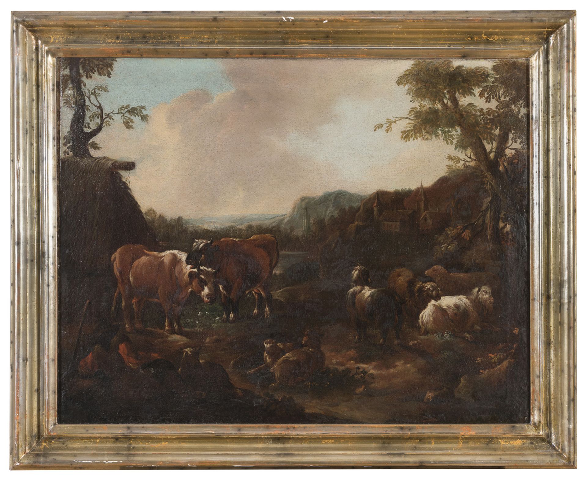 OIL LANDSCAPES WITH SHEPHERDS 18TH CENTURY