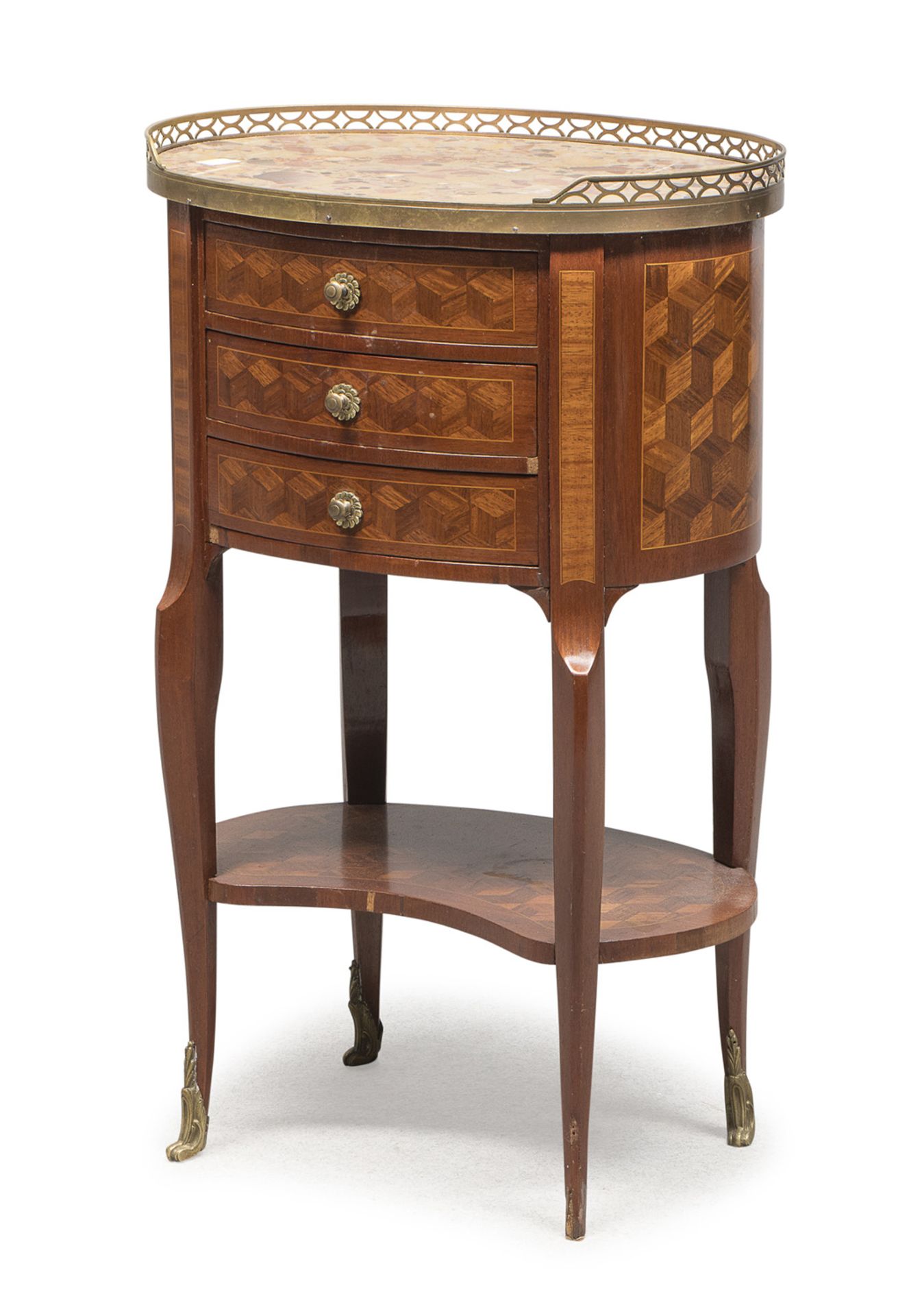 BEDSIDE TABLE IN VIOLET EBONY FRANCE 19TH CENTURY