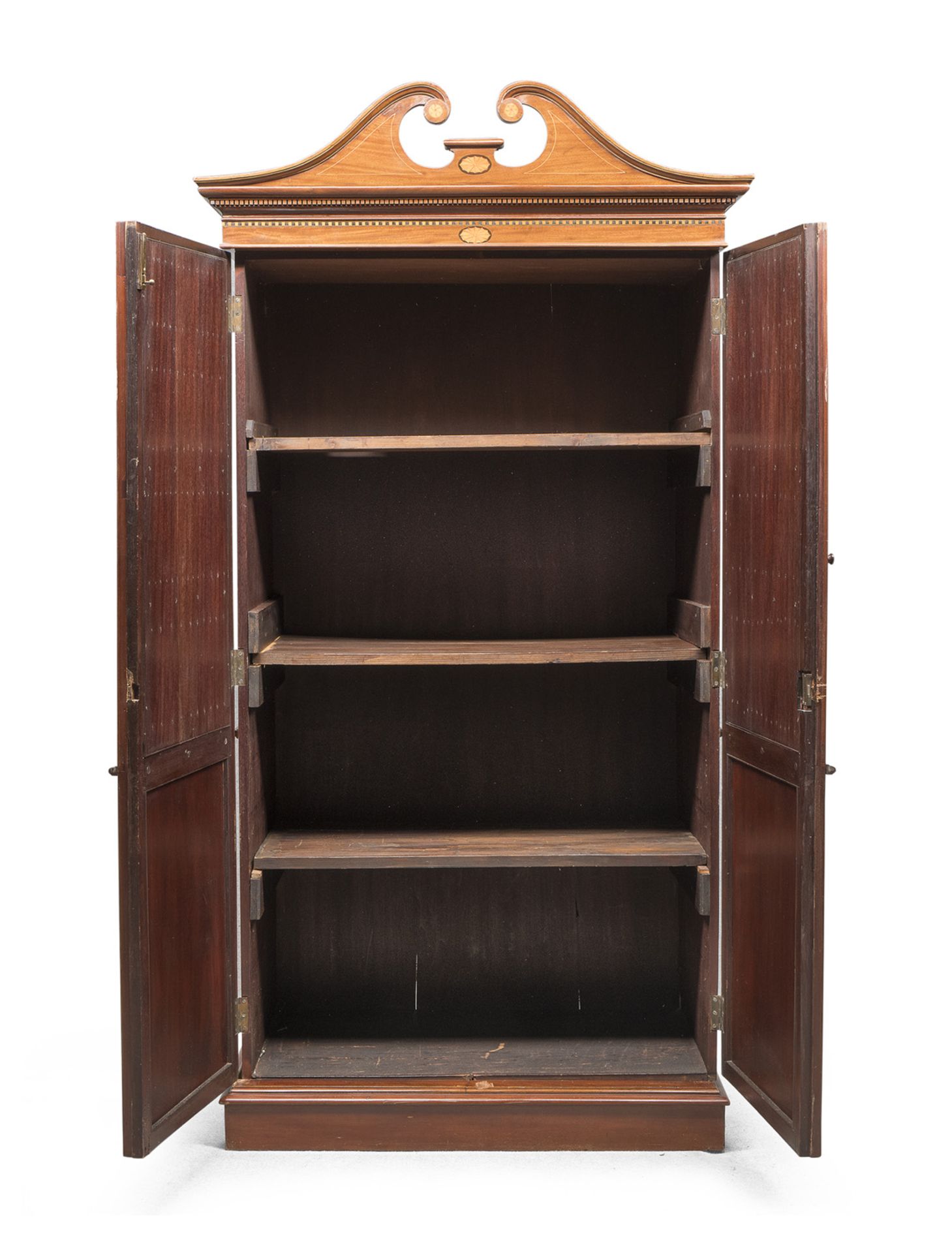 ENGLISH BOOKCASE WITH TWO GLASS DOORS WITH BOOK SPINES LATE 19TH CENTURY - Image 2 of 2