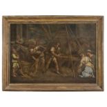 GENOESE OIL PAINTING OF BIBLICAL EPISODE 17TH CENTURY