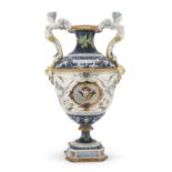 MAJOLICA VASE GINORI 19TH CENTURY