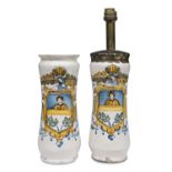 PAIR OF MAJOLICA ALBARELLOS 19TH CENTURY