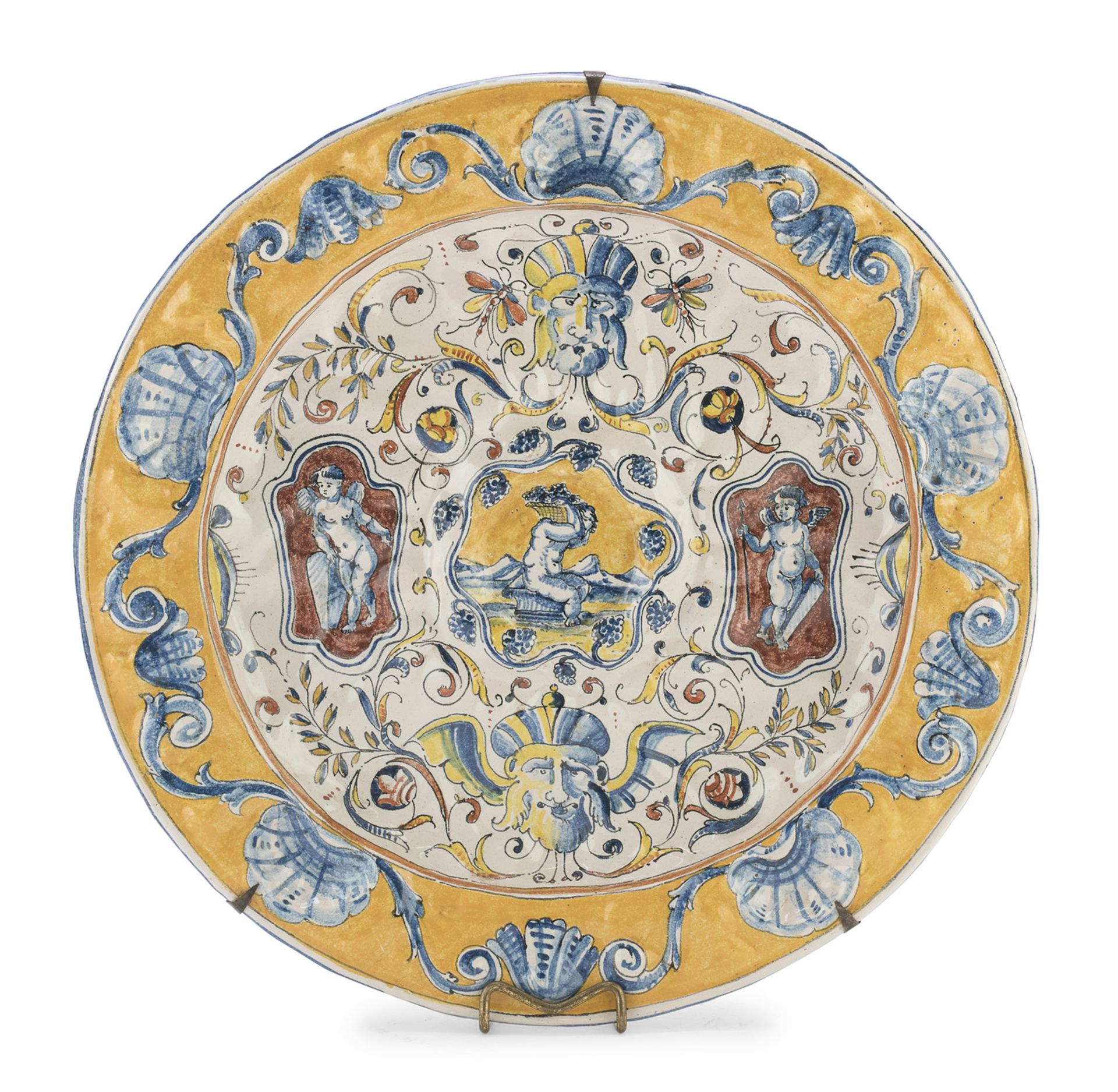 MAJOLICA PLATE FAENZA 20TH CENTURY