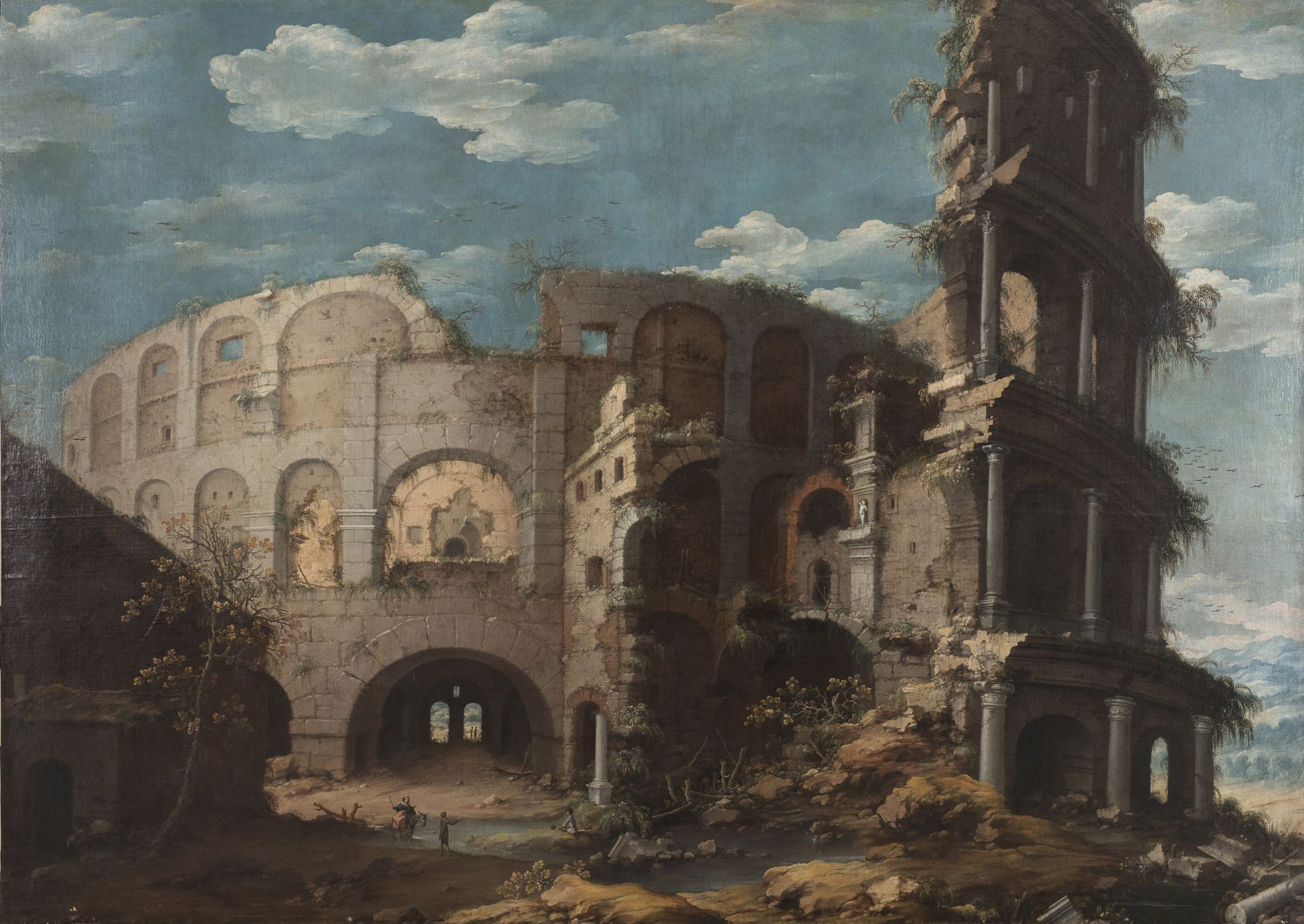 OIL VIEW OF THE COLOSSEUM BY DIRCK VERHAERT