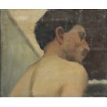 OIL PAINTING OF MALE NUDE EARLY 20TH CENTURY