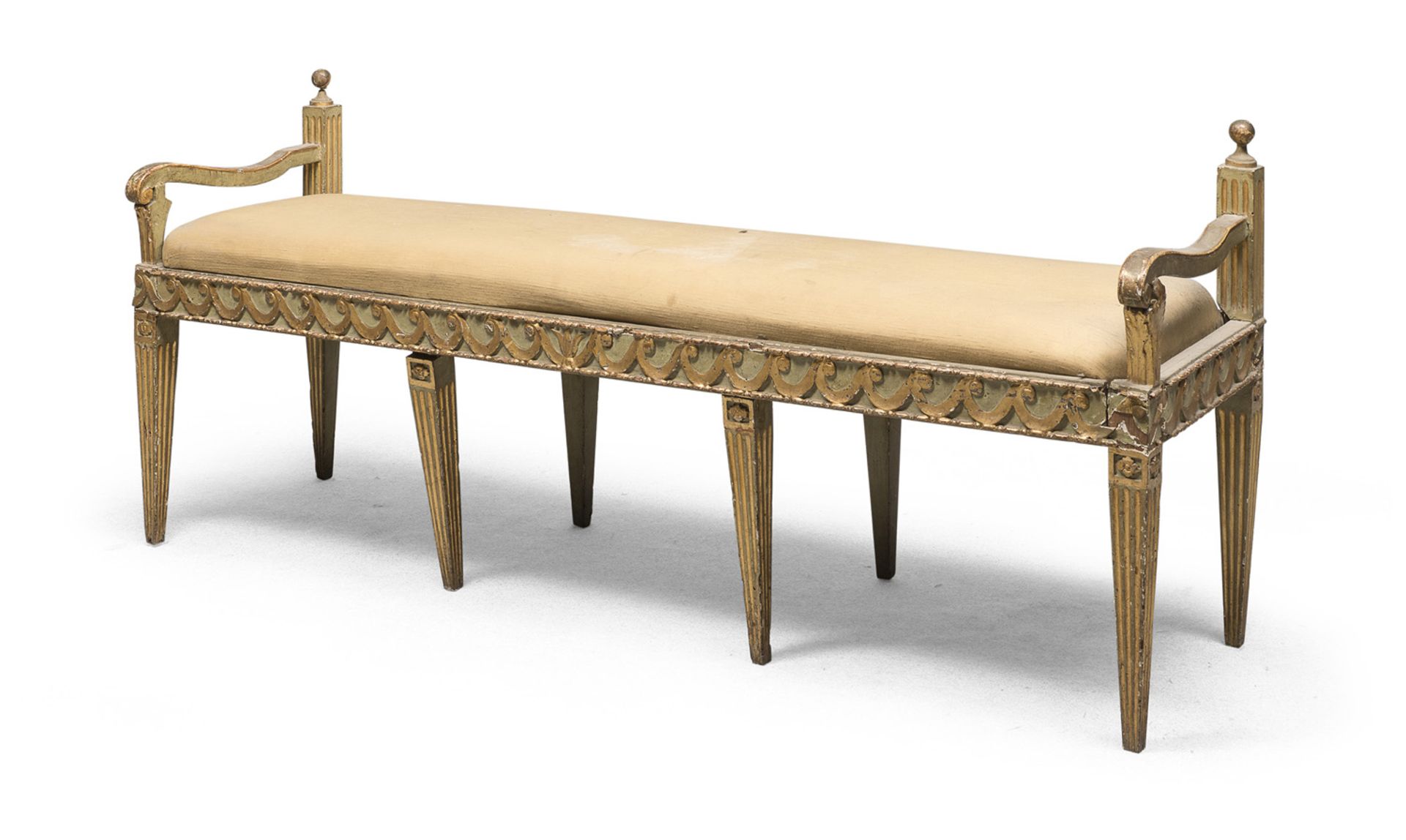 LACQUERED WOOD BENCH LUIGI XVI PERIOD