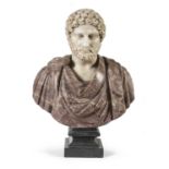 MARBLE BUST OF ROMAN EMPEROR 19TH CENTURY