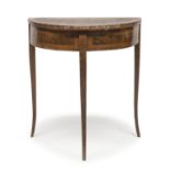 SMALL CRESCENT CONSOLE IN WALNUT 19TH CENTURY