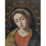 NEAPOLITAN OIL PAINTING OF THE IMMACULATE CONCEPTION 19TH CENTURY