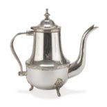SILVERPLATED TEAPOT PROBABLY ARABIC 20TH CENTURY