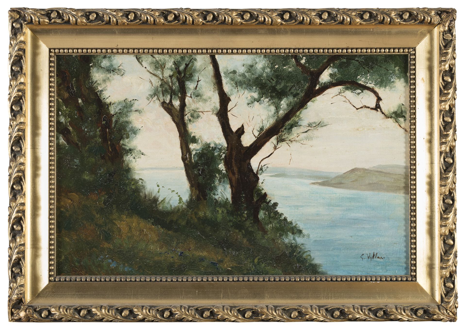 OIL PAINTING OF A RIVERSCAPE 20TH CENTURY