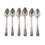 SIX SILVER COFFEE SPOONS PORTUGAL 1896/1911