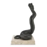 BRONZE SNAKE SCULPTURE 19TH CENTURY