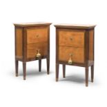 PAIR OF BEDSIDE TABLES LATE 18TH CENTURY