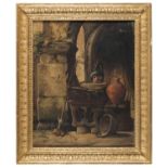 OIL PAINTING OF PORTICO SIGNED ‘GONSALVO CARELLI’ 19TH CENTURY