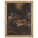 OIL PAINTING THE TRANSIT OF ST JOSEPH ATT. TO FRANCESCO MONTI