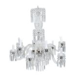 CUT GLASS CHANDELIER EARLY 20TH CENTURY