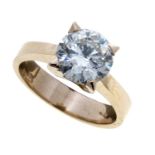 WHITE GOLD SOLITAIRE RING WITH DIAMOND