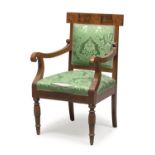 CONSULATE PERIOD MAHOGANY ARMCHAIR