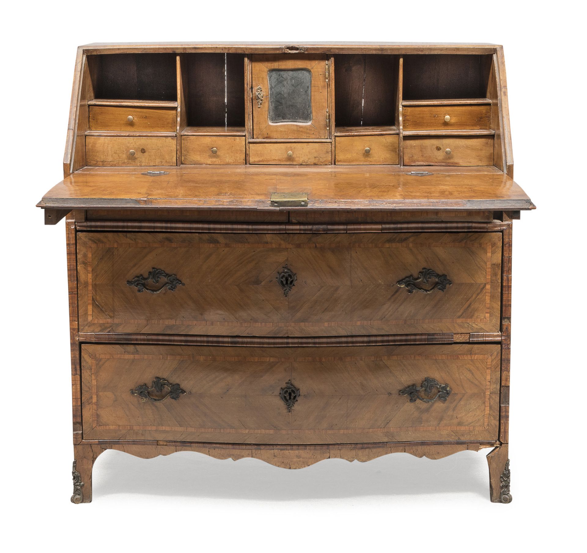 DROP-LEAF CHEST OF DRAWERS IN CHERRY GENOA 18TH CENTURY - Image 2 of 2