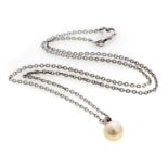 SILVER NECKLACE WITH PEARL PENDANT