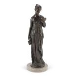 BRONZE VESTAL SCULPTURE SIGNED ‘NEVIL’ EARLY 20TH CENTURY