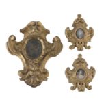 THREE MIGNON MIRRORS 18TH CENTURY