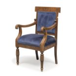 ARMCHAIR IN VIOLET EBONY CONSULATE PERIOD