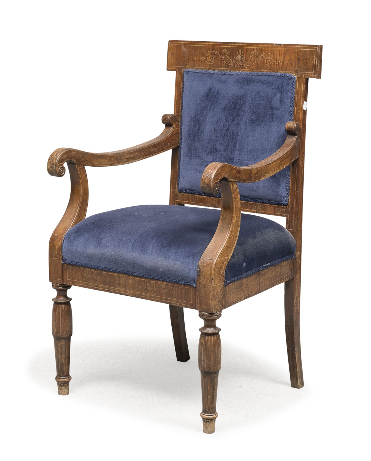 ARMCHAIR IN VIOLET EBONY CONSULATE PERIOD