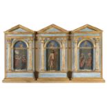 TRIPTYCH OF 15TH CENTURY MANNER 19TH CENTURY