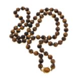 TIGER'S EYE PEARL NECKLACE