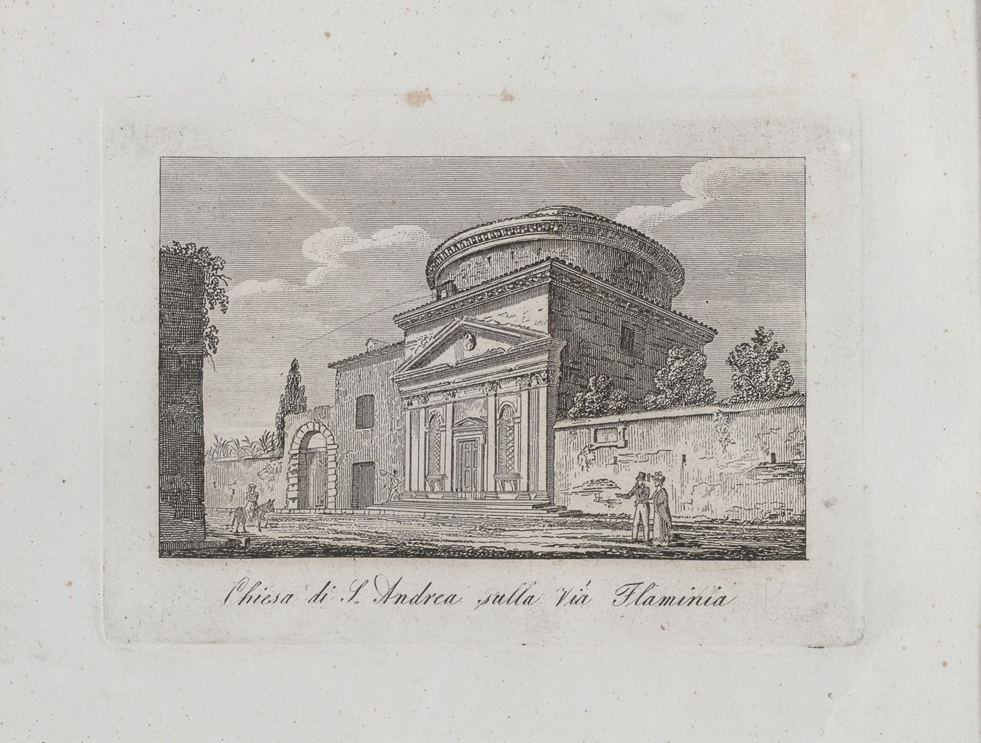 EIGHT ENGRAVINGS WITH VIEWS OF ANCIENT ROME 19TH CENTURY - Image 2 of 4