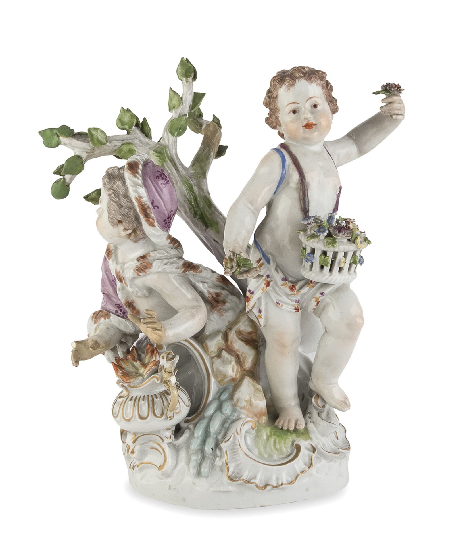 PORCELAIN GROUP OF PUTTI VIENNA 19TH CENTURY