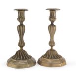 PAIR OF BRONZE CANDLESTICKS 18TH CENTURY