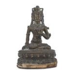 A NEPALESE BRONZE SCULPTURE OF AMITABHA. 20TH CENTURY.