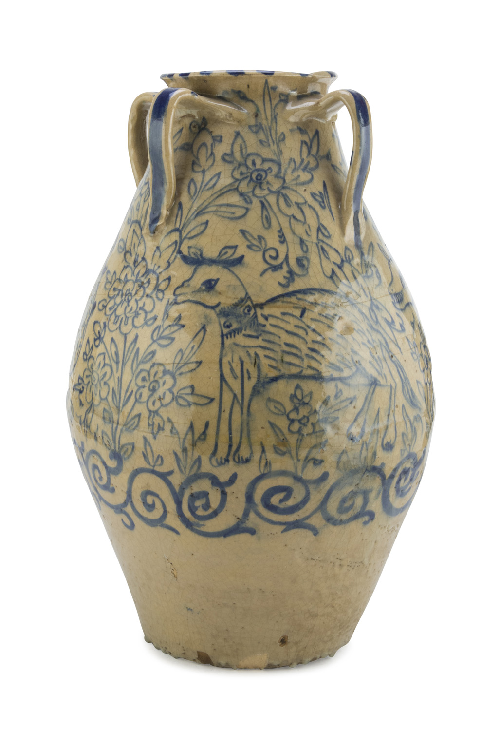 A PERSIAN CERAMIC VASE 20TH CENTURY.