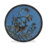 A JAPANESE CLOISONNÈ METAL DECORATED DISH. END 19TH EARLY 20TH CENTURY.