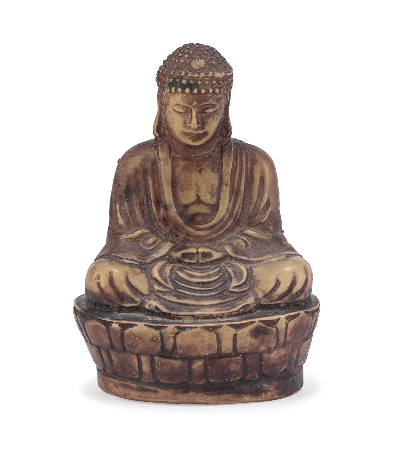 A JAPANESE RESIN SCULPTURE OF AMIDA NYORAI. 20TH CENTURY.