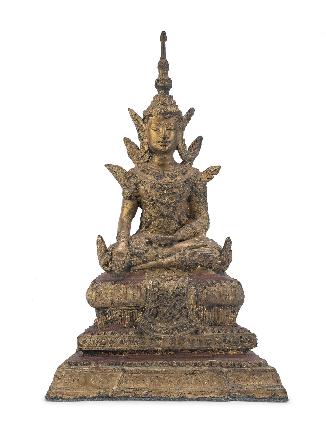 A THAI ORMOLU SCULPTURE OF BUDDHA. EARLY 20TH CENTURY.