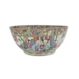 A BIG CHINESE POLYCHROME ENAMELED PORCELAIN BOWL EARLY 19TH CENTURY.