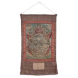 TIBETAN SCHOOL 19TH CENTURY. SHRIPA KORLO. THANGKA IN TEMPERA ON SILK.