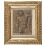 PASTEL DRAWING OF A NUDE STUDY BY A FLORENTINE PAINTER 17TH CENTURY