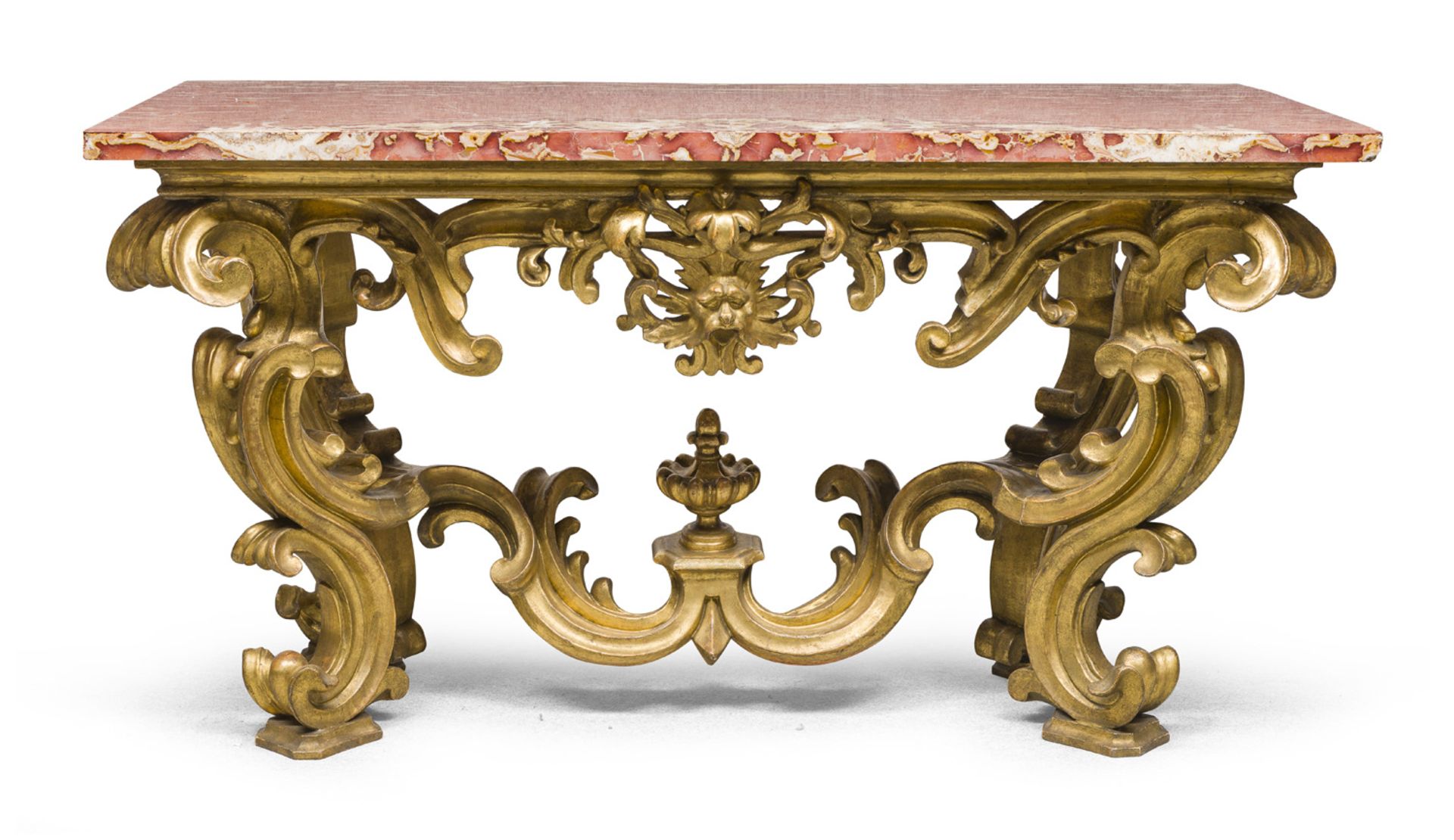 CONSOLE IN GILTWOOD ROME OR NAPLES BAROQUE PERIOD